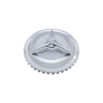 15 Inch Chrome 3-Bar Fiesta Style Hubcaps Wheel Covers Set of 4