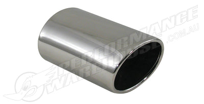 Exhaust Tip Oval Cut T-304 Stainless Steel Adjustable to 1¾"