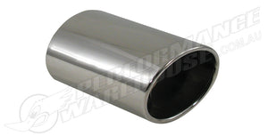 Exhaust Tip Oval Cut T-304 Stainless Steel Adjustable to 2"