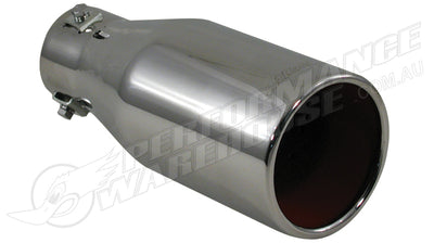Exhaust Tip Straight Cut T-304 St Steel 4" Round 9" Long ID Adjustable to 2½"