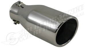 Exhaust Tip Slant Cut T-304 St Steel 4" Round 9" Long Adjustable to 2½"