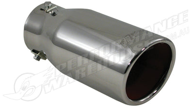 Exhaust Tip Slant Cut T-304 St Steel 4" Round 9" Long Adjustable to 3"