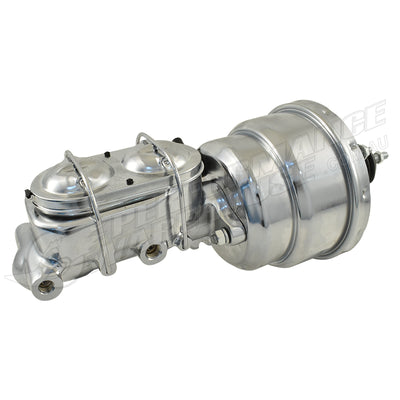 Universal 1-1/8" Bore Chrome GM Style Master Cylinder & 7" Chrome Dual Brake Booster
