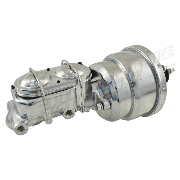 Universal 1-1/8" Bore Chrome GM Style Master Cylinder & 7" Chrome Dual ...