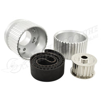 BB Chevy BBC Long Water Pump LWP Gilmer Drive Kit - Silver Billet Aluminium w/Belt