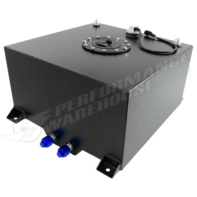 40 Litre / 10 Gallon Fuel Cell Black Powder Coated Aluminium With Sender