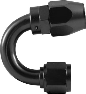 AN8 180 Degree Reusable Hose End Black