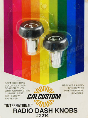 Vintage Cal Custom Radio Dash Knob Set International Symbols