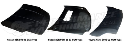 Carbon Fibre Hood Honda Civic 2006+ 4 Door OEM Type