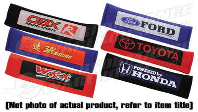 Pair 2 Pieces Mtec TYPE R BLACK Car Seat Belt Shoulder Pads Cushion Fit