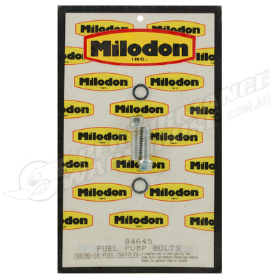 Milodon Chrome Fuel Pump Bolt Kit suits Small Block & Big Block CHEV SBC BBC