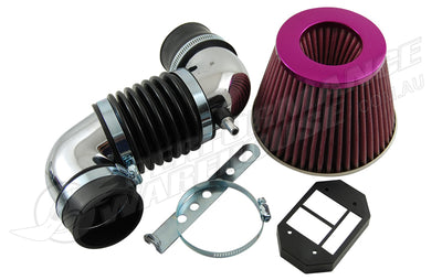 2.75 Inlet (70mm) Air Intake Chrome Open Top Air Filter Universal (Red)