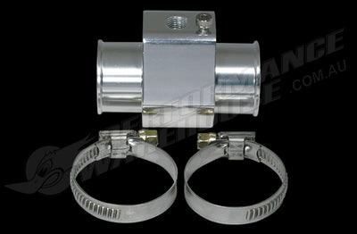 Aluminium Radiator Hose Temp Sensor Adaptor T-Joint 30mm Inlet/Outlet