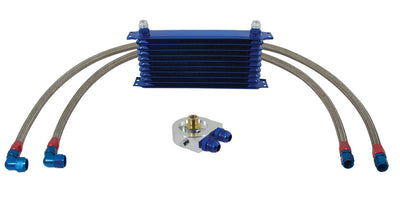 10 Row Blue Engine Oil Cooler Kit
