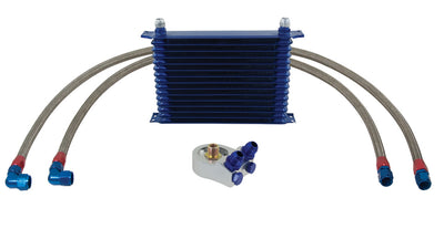 15 Row Blue Engine Oil Cooler Kit