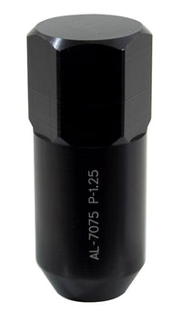 WHEEL LUG NUTS ALUMINIUM L48mm 1.25 BLACK