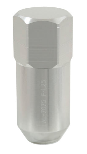 WHEEL LUG NUTS ALUMINIUM L48mm 1.25 SILVER