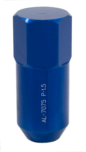 WHEEL LUG NUTS ALUMINIUM L48mm 1.5 BLUE