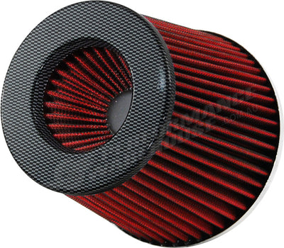 Zenzo Racing 3 Inch 77mm Performance Pod Air Filter Carbon Top Red Filter